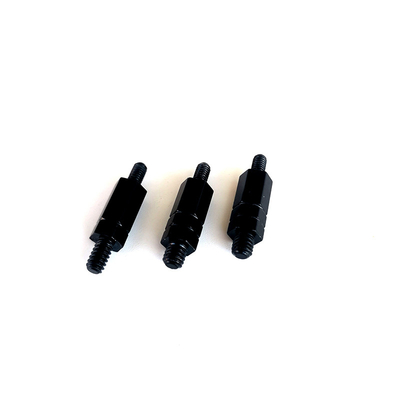 #4-40 Double Ended Threaded Hex Bracket Untuk Sambungan Sasis Cold Forged M3 10mm Electrophoresis Black Hex Stud