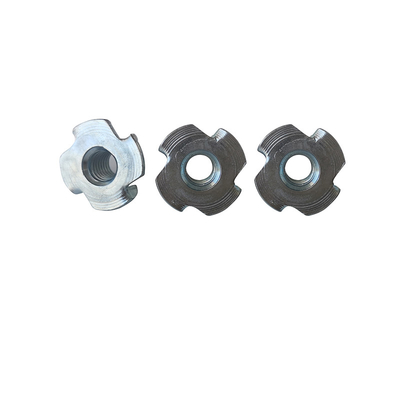 ZP YZ Black / Grey Phosphated Steel T Nuts Dengan 4 Prongs