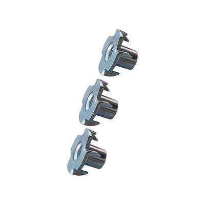ZP YZ Black / Grey Phosphated Steel T Nuts Dengan 4 Prongs