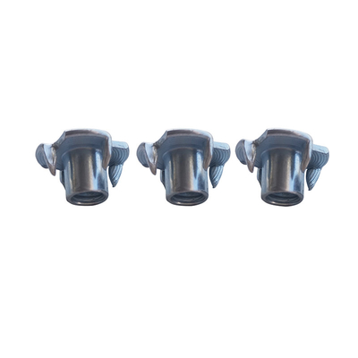 ZP YZ Black / Grey Phosphated Steel T Nuts Dengan 4 Prongs