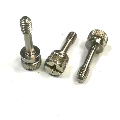 Tidak Keluar Custom Captive Screws M4x16 Eleven Shaped Groove Knurled