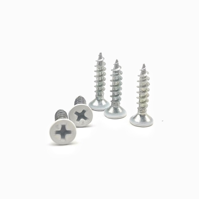 Pengolahan baking cat putih stainless steel sekrup dekorasi sekrup kayu warna baking cat Self-tapping sekrup