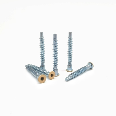 Sekrup Perbaikan Lurus yang Disesuaikan Benang Roller Coaster Heksagonal Kepala Countersunk