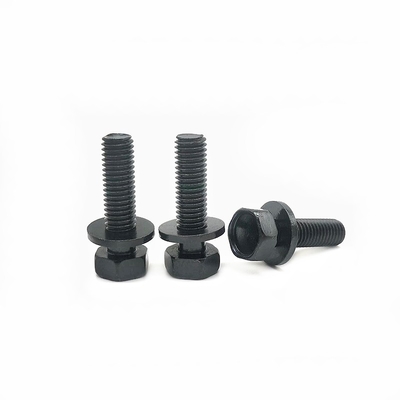 High-Strength Carbon Hexagon Bolt Dengan Flat Pad Dan Steel Hexagon Combination Screw