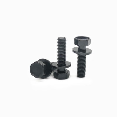 10.9 Kelas Baja Karbon Hexagon Kepala Bolt Eksternal Flat Pad Kombinasi Sekrup