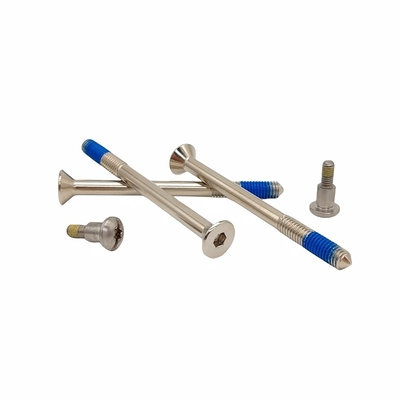 Custom Hexagon Dispensing Screws Dilapisi dengan Blue Glue Bolts Anti-Minyak