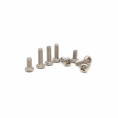 Precision Stainless Pan Head Screws Screws Mekanis Mesin Grooving silang