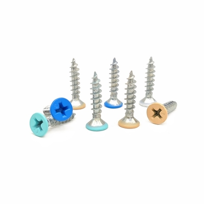 Countersunk Head Cross Self Tapping Screws Flat Head Self Tapping Nai Warna yang disesuaikan