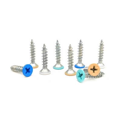 Countersunk Head Cross Self Tapping Screws Flat Head Self Tapping Nai Warna yang disesuaikan