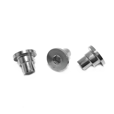 Non-standar Hexagonal eksentrik kuku 304 stainless steel padat flat kepala bulat langkah rivet fastener konektor