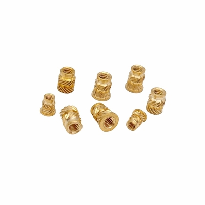Pengolahan Crown Mark Custom Through-Hole Knurled Copper Nut Double Twill Brass Nut