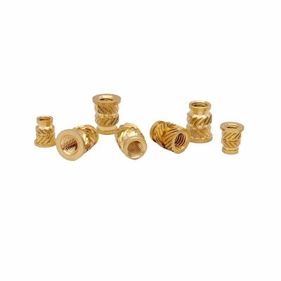 Pengolahan Crown Mark Custom Through-Hole Knurled Copper Nut Double Twill Brass Nut