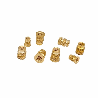 Pengolahan Crown Mark Custom Through-Hole Knurled Copper Nut Double Twill Brass Nut
