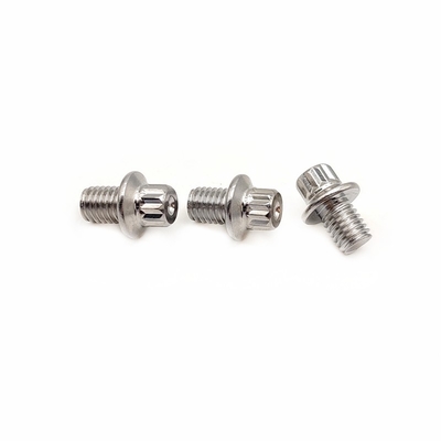 Torsinya tinggi Bolts berbentuk khusus Aluminium Pedal Studs Sesuaikan ketebalan