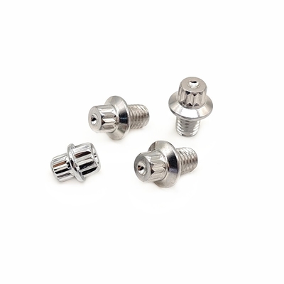 Chrome Plated Dekoratif Stainless Steel Keamanan Sekrup Aluminium Alloy Pedal Kuku