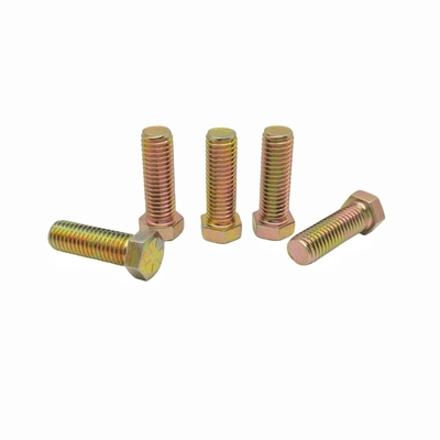 Pengolahan Custom-made Lingkungan-Friendly berwarna seng Eksternal Hexagon Bolt Galvanized Full-Threaded Hexagon Head Screws