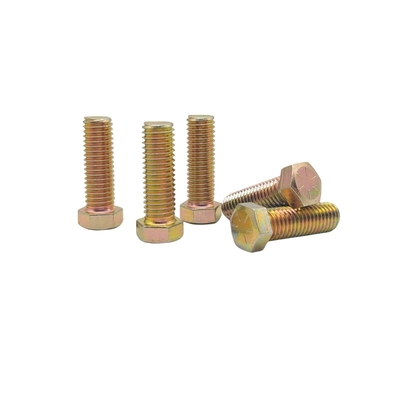 M10*30 Perlindungan Lingkungan Warna Seng Eksternal Hexagon Bolt Elektroforesis Hitam Hexagon Full Tooth Screw