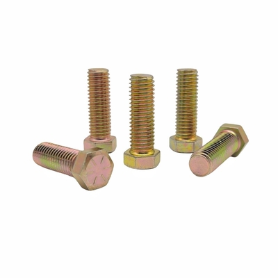 M10*30 Perlindungan Lingkungan Warna Seng Eksternal Hexagon Bolt Elektroforesis Hitam Hexagon Full Tooth Screw