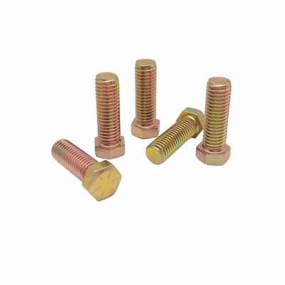 M10*30 Perlindungan Lingkungan Warna Seng Eksternal Hexagon Bolt Elektroforesis Hitam Hexagon Full Tooth Screw