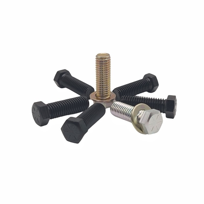 Pabrik Grosir Perlindungan Lingkungan Warna Seng Hexagon Bolt Elektroforesis Hitam Hexagon Full Tooth Screw.