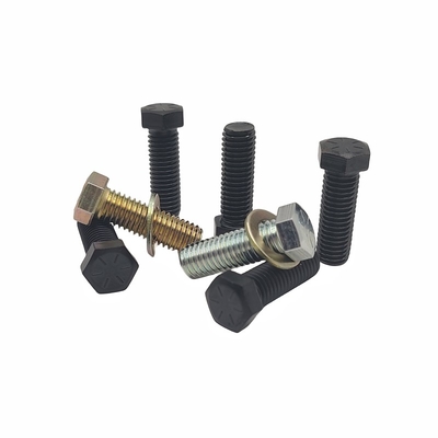 Pabrik Grosir Perlindungan Lingkungan Warna Seng Hexagon Bolt Elektroforesis Hitam Hexagon Full Tooth Screw.