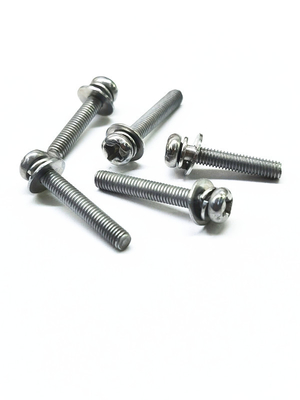 SEMS Mesin Karbon Steel Sekrup Seng Nikel Alloy Stainless Steel Warna Asli M4X16