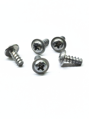 Phillips Washer Pan Head Screw Zinc Nickel Alloy Self Tapping Screws Untuk Plastik Baja tahan karat Warna asli