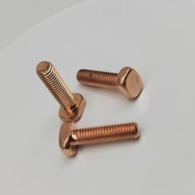 Square Head Red Copper Screws Sekrup Gigi Mekanis Untuk Kereta Golf