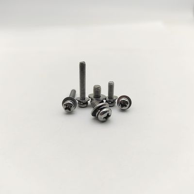 Phillips Pan Head Screws dengan Lock Washers Zinc Plated M4-M12