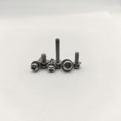 Phillips Pan Head Screws dengan Lock Washers Zinc Plated M4-M12