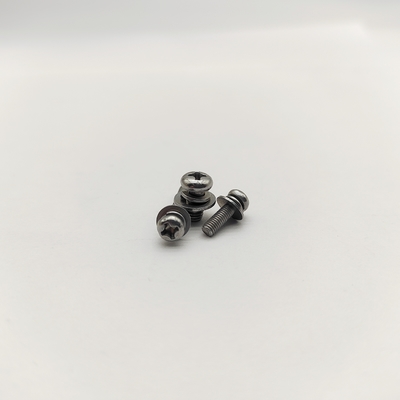 A4-70 Sekrup kepala pan dari stainless steel dengan pencuci kunci 316