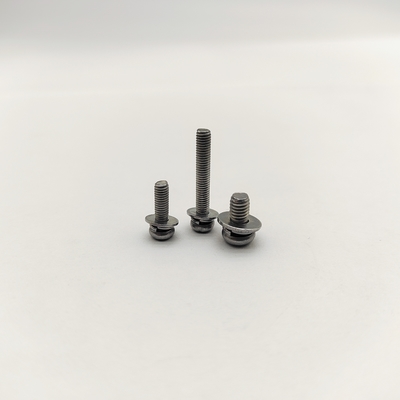 A4-70 Sekrup kepala pan dari stainless steel dengan pencuci kunci 316