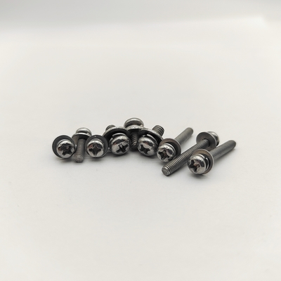 Phillips Pan Head Screws dengan Lock Washers Zinc Plated M4-M12