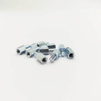 Sekrup Penyangga Hex M4 8mm Baja Tahan Karat Lapis Seng Biru