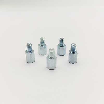 Sekrup Penyangga Hex M4 8mm Baja Tahan Karat Lapis Seng Biru
