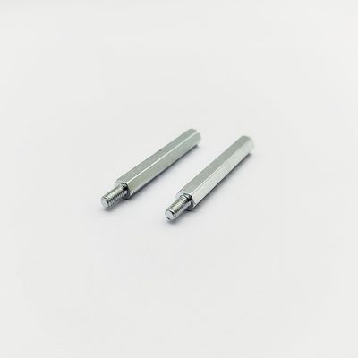 Penyangga Hex Stainless Steel A4-80 M3-M8, Panjang 31mm, Pelapisan Seng Biru