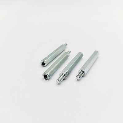 Penyangga Hex Stainless Steel A4-80 M3-M8, Panjang 31mm, Pelapisan Seng Biru