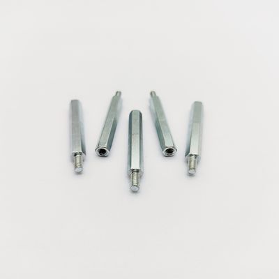 Penyangga Hex Stainless Steel A4-80 M3-M8, Panjang 31mm, Pelapisan Seng Biru