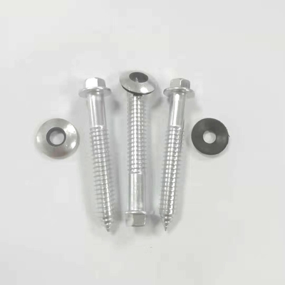 Sekrup Self Tapping Ss 304, Sekrup Atap Self Tapping Kepala Flange Stainless Steel Dengan Mesin Cuci
