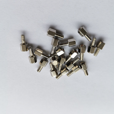 Sekrup Penyangga Stainless Steel Berlapis Nikel M3x10.8 Hexagon Stud