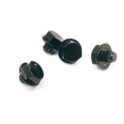 Aluminium Listrik Renang Hitam Roda Mobil Dekorasi Dimodifikasi Sungai Anodizing CD pola Roda Trim Studs HEX12.5*13.2