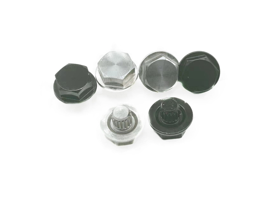 Sekrup Hub Elektroforesis Paduan Aluminium Hitam 6.8mm Tinggi Kepala 6.4mm Panjang Benang
