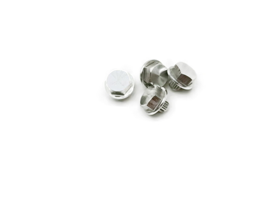 Bagian Mesin Bubut CNC hitam hex nut BS Standard Dekoratif 7x14mm