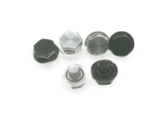Sekrup Hub Elektroforesis Paduan Aluminium Hitam 6.8mm Tinggi Kepala 6.4mm Panjang Benang