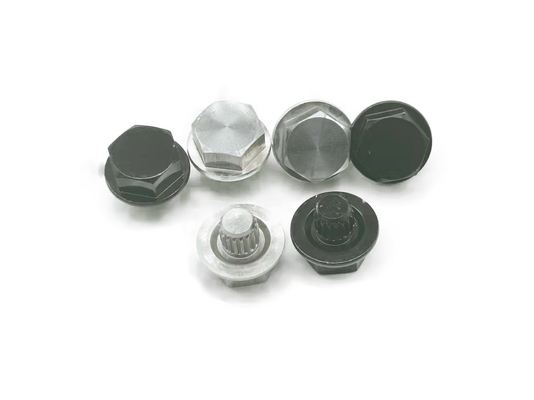 6.4mm Shank Panjang Hub Roda Baut Bunga Lurus Arah Benang Kepala Tinggi 6.8mm
