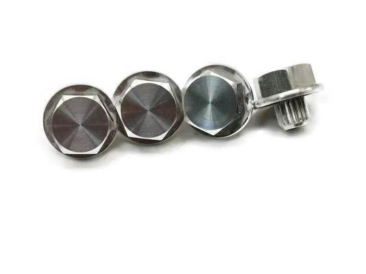 6.4mm Shank Panjang Hub Roda Baut Bunga Lurus Arah Benang Kepala Tinggi 6.8mm