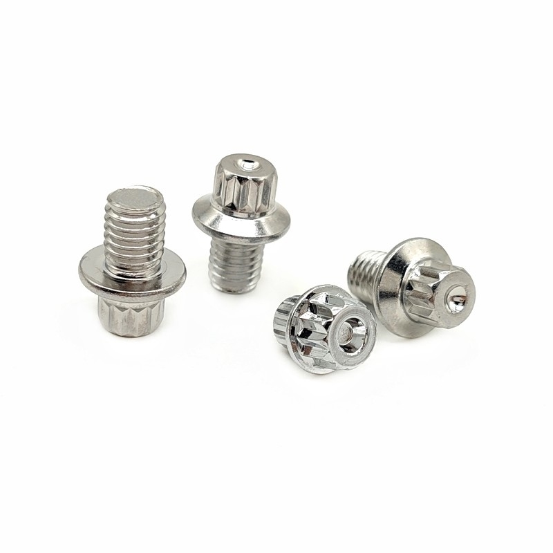 Chrome Plated Dekoratif Stainless Steel Keamanan Sekrup Aluminium Alloy Pedal Kuku