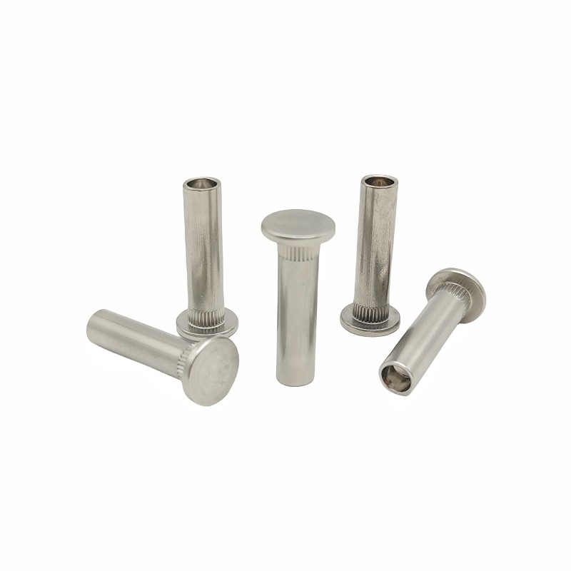 Crown Mark Processing Customized Stainless Steel Flower-toothed Rivet Semi-hollow Rivet Bagian berbentuk khusus Non-standar
