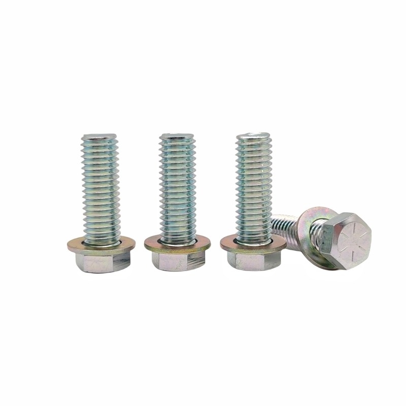 Grosir Perlindungan Lingkungan Hitam Seng Eksternal Hexagon Bolt Warna Zinc Full Thread Hexagon Head Screw