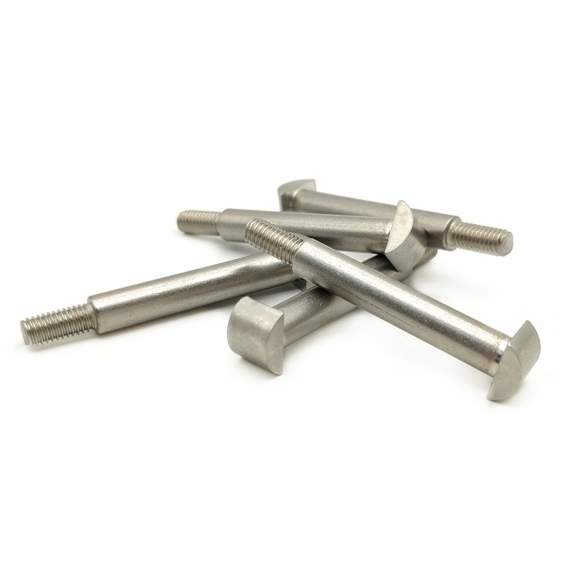 Produsen Disesuaikan Stainless Steel T-Shaped Step Screws T-Shaped Bolt dengan permukaan melengkung